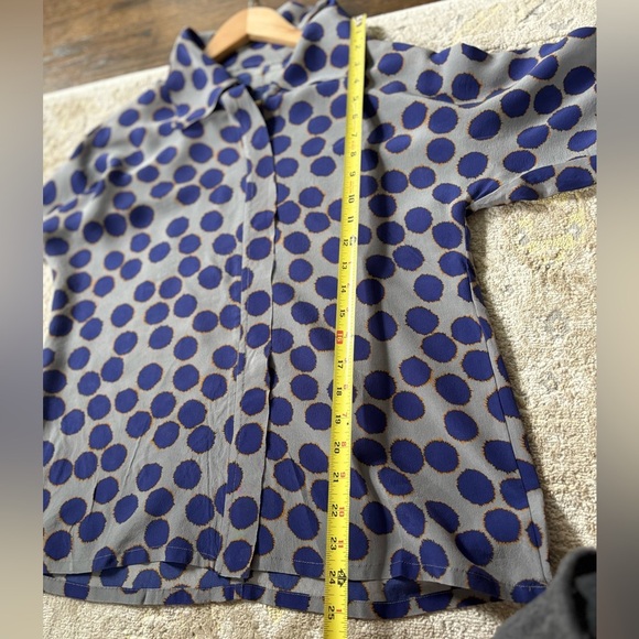 Babette Polkadot Silk Button down Blouse - Picture 10 of 11